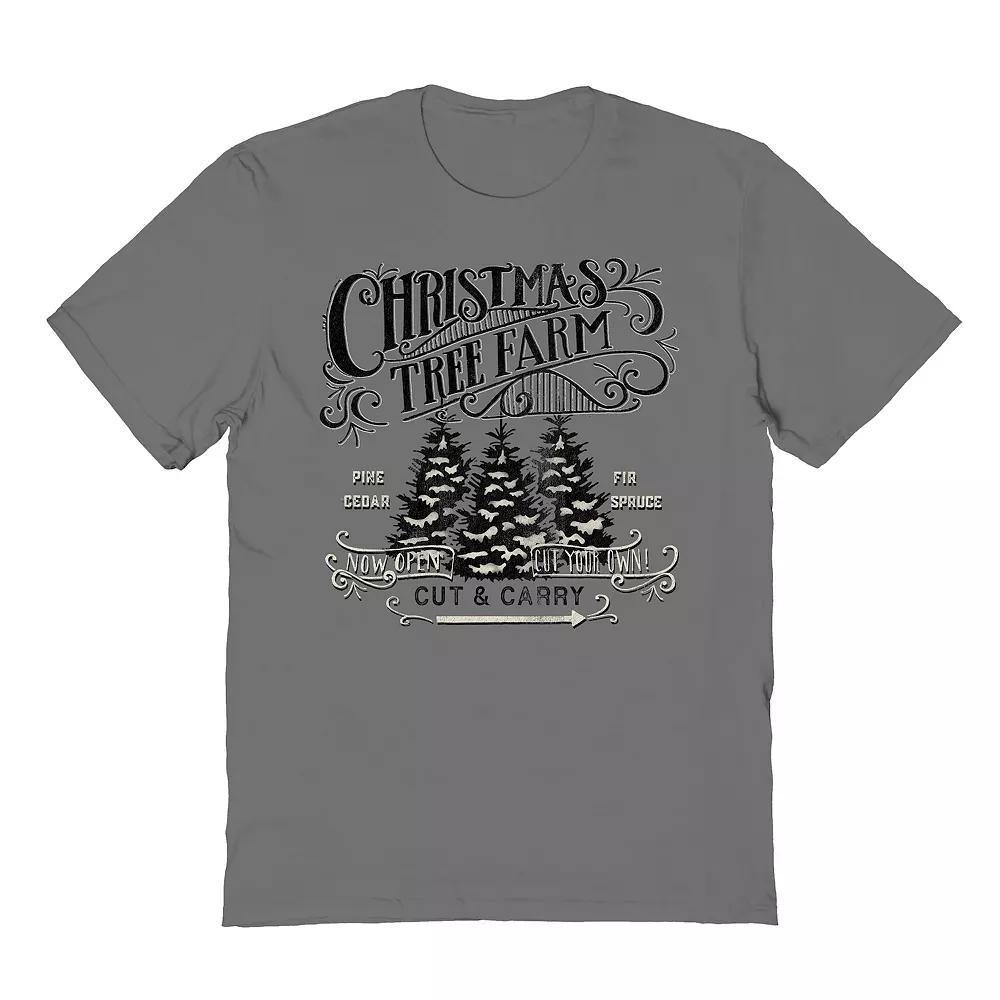 Men's Christmas Tree Farm Graphic Tee, Women's, Size: Large, Grey Product Image