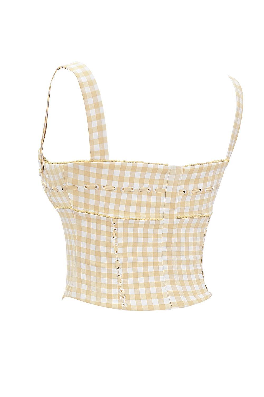 Lottie  gingerbread gingham corset Product Image