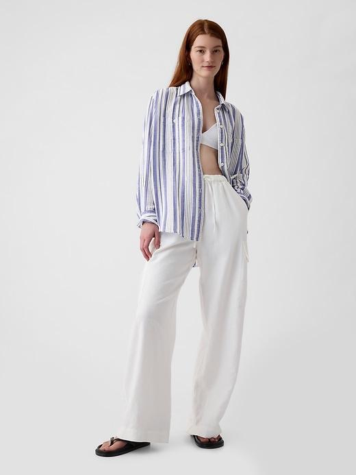 Crinkle Gauze Big Shirt Product Image