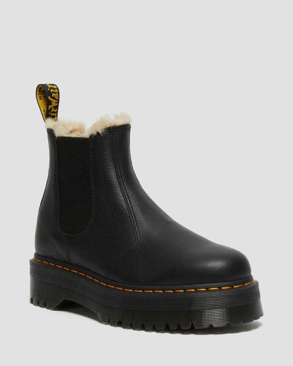 2976 Faux Fur Lined Platform Chelsea Boots Product Image