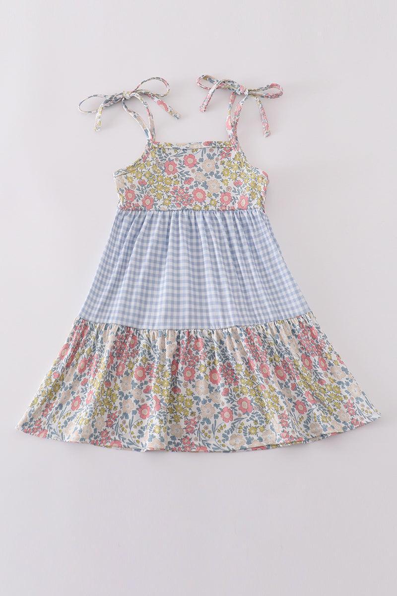 Bow applique print mom&me dress Product Image