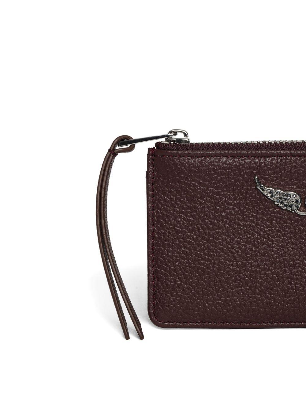 grained leather card holder Product Image