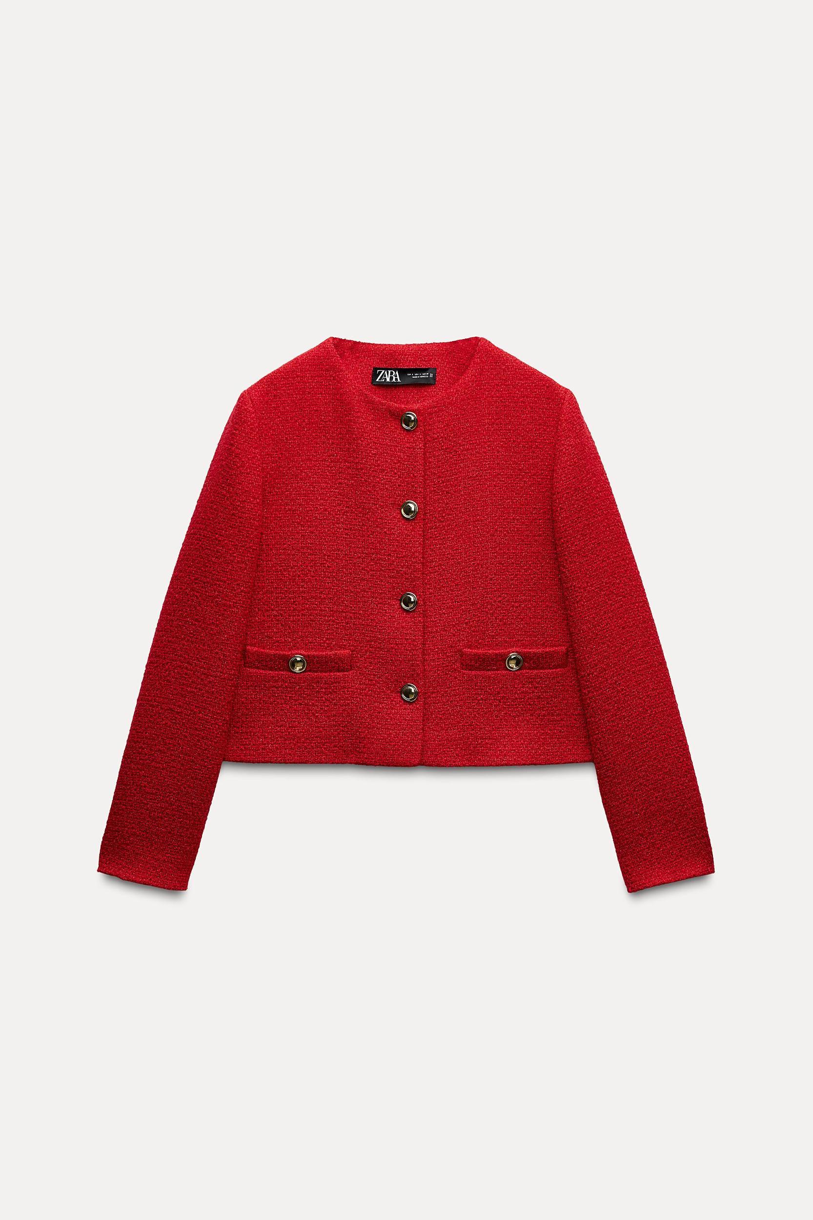GOLDEN BUTTON STRUCTURED BLAZER Product Image