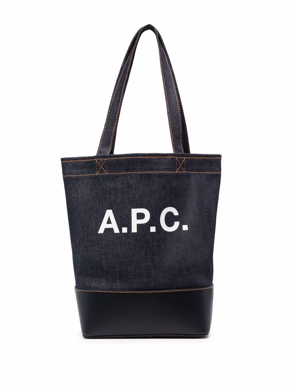 denim logo tote bag Product Image