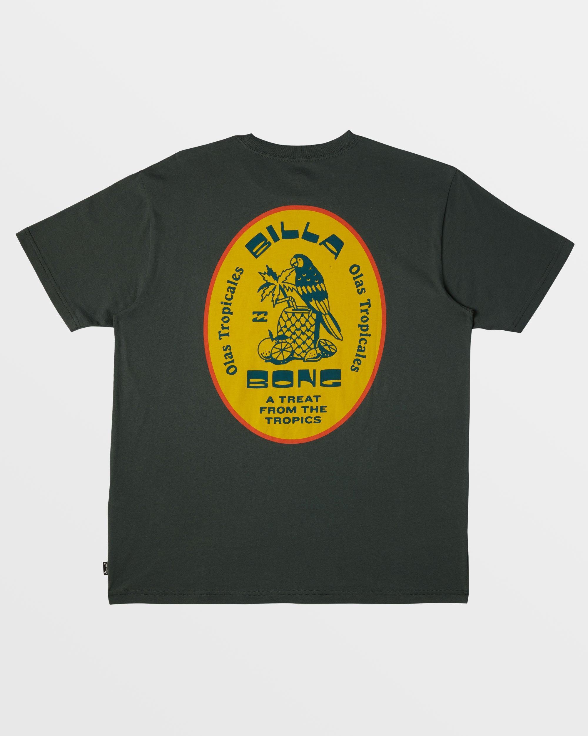Tropicales Pocket T-Shirt - Slate Green Male Product Image