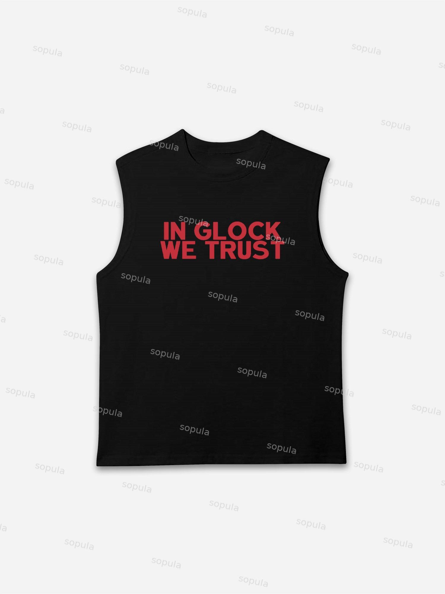 Vintage In Glock We Trust Graphic Tank Top Product Image