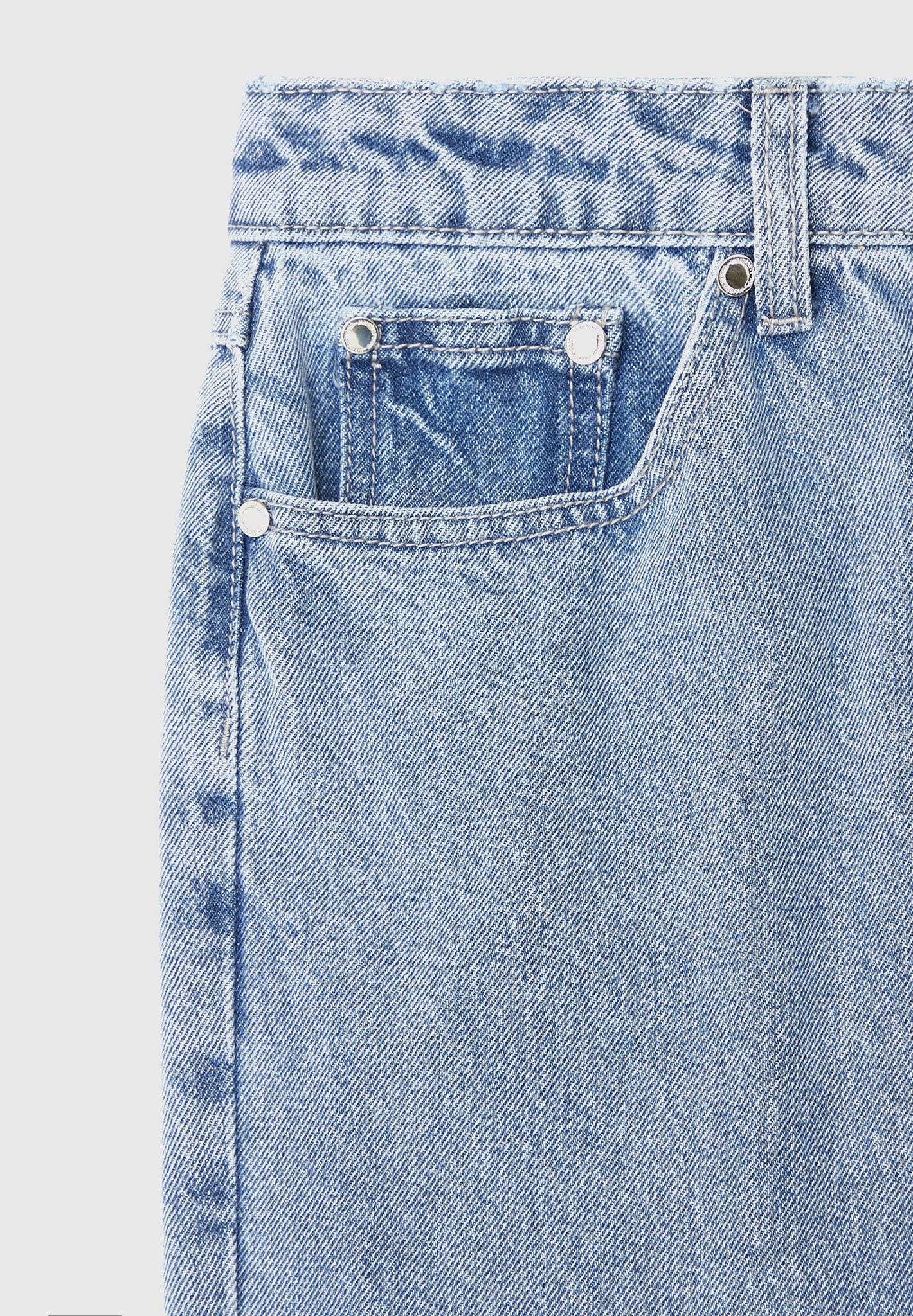 Axelle - Button Down Overlay Mom Jeans - Mid Blue Female Product Image