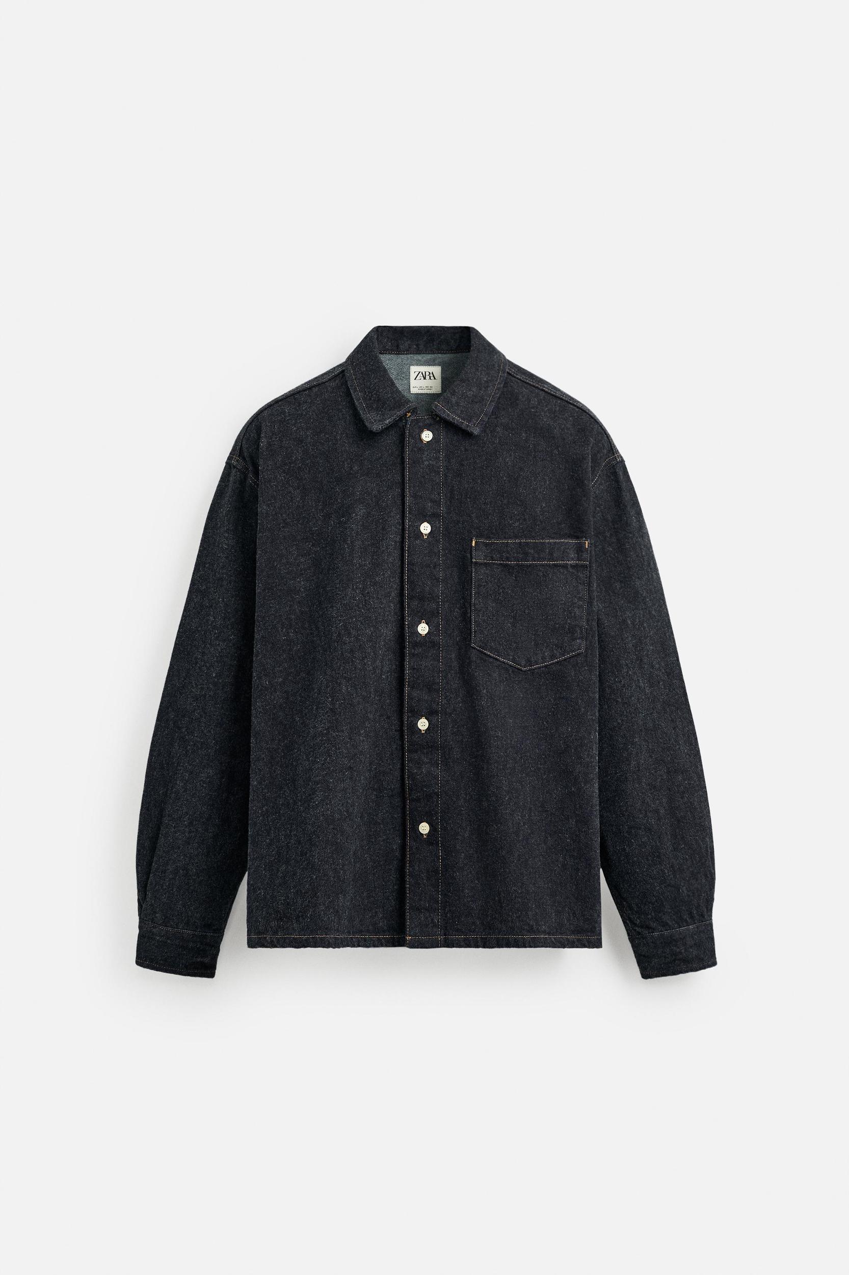 BRUSHED TEXTURE DENIM SHIRT Product Image