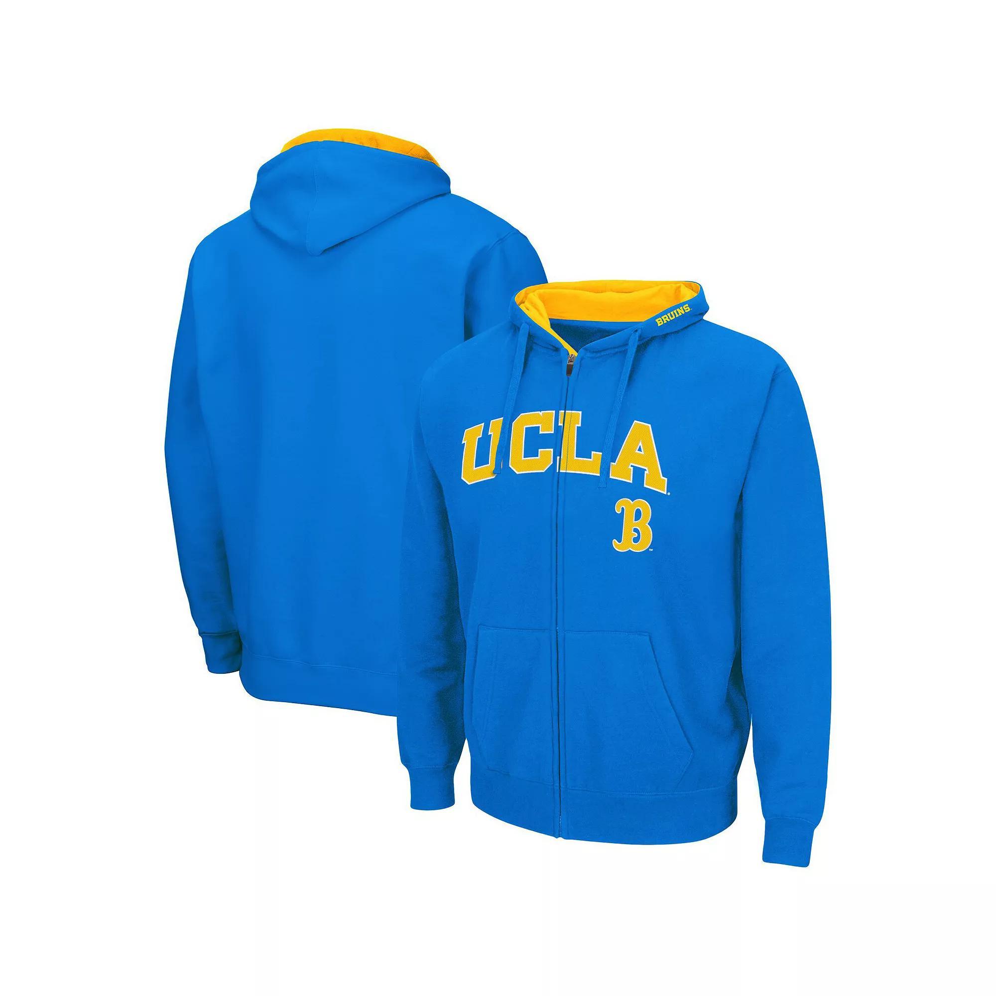 Men's Colosseum Black Wisconsin Badgers Arch & Logo 3.0 Full-Zip Hoodie, Size: Small Product Image