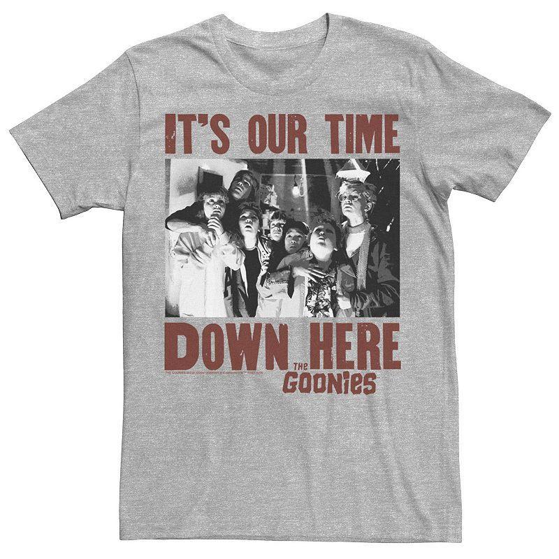 Men's The Goonies It's Our Time Down Here Text Tee, Size: Small, Athletic Grey Product Image