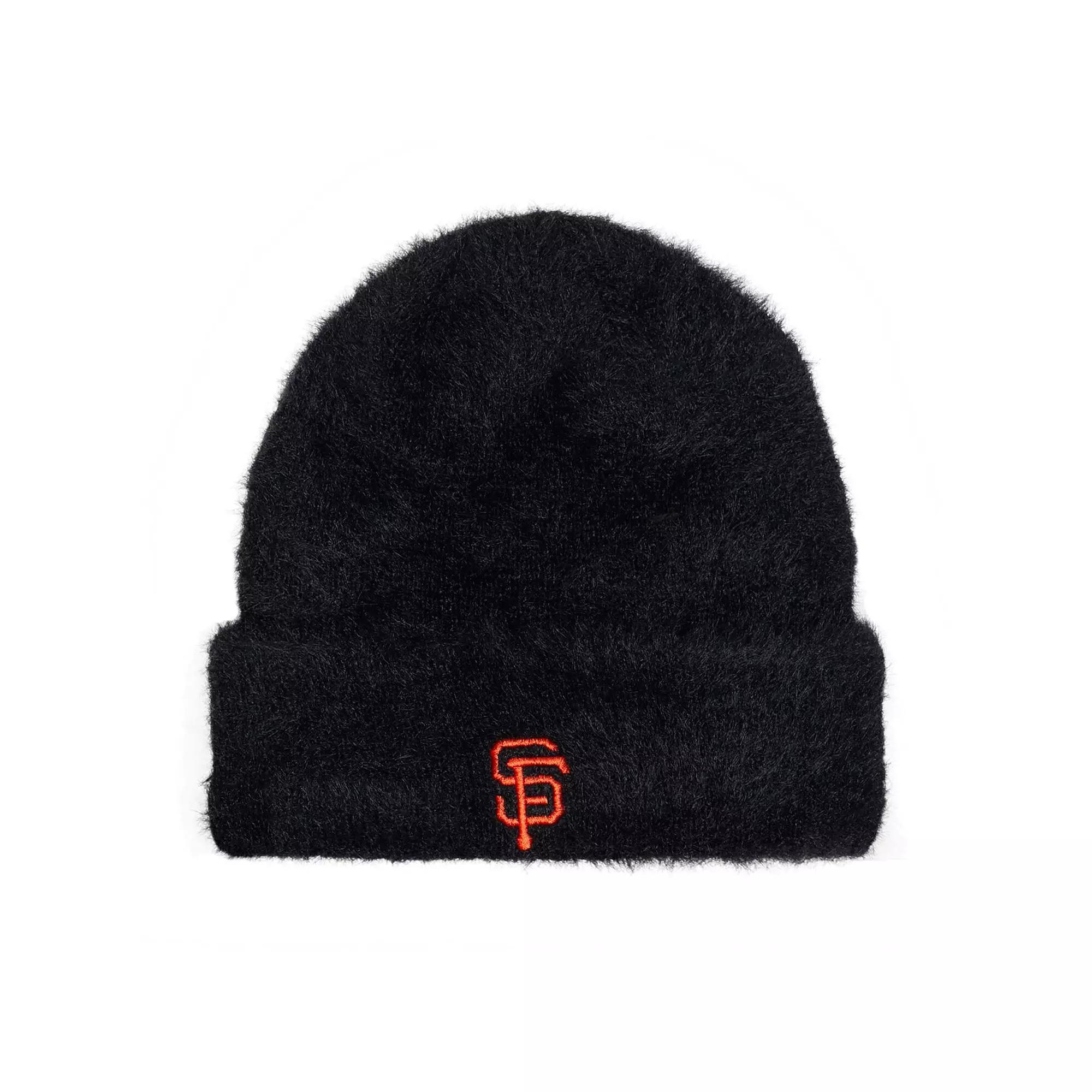 Women's New Era Black San Francisco Giants Fuzzy Cuffed Knit Hat Product Image