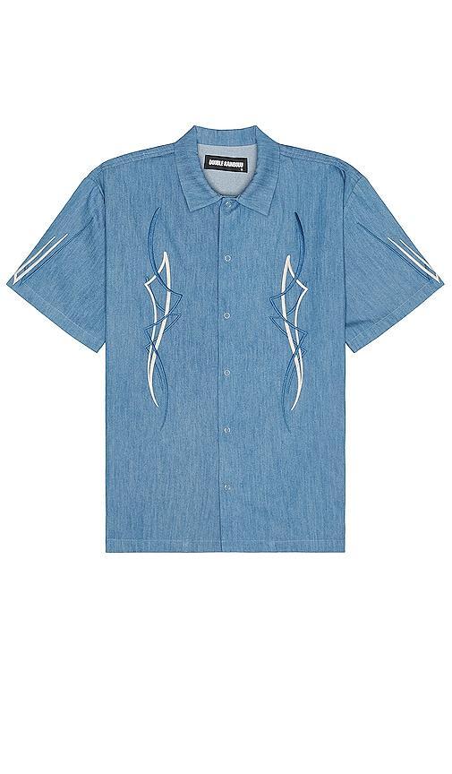 DOUBLE RAINBOUU West Coast Shirt in Blue Product Image
