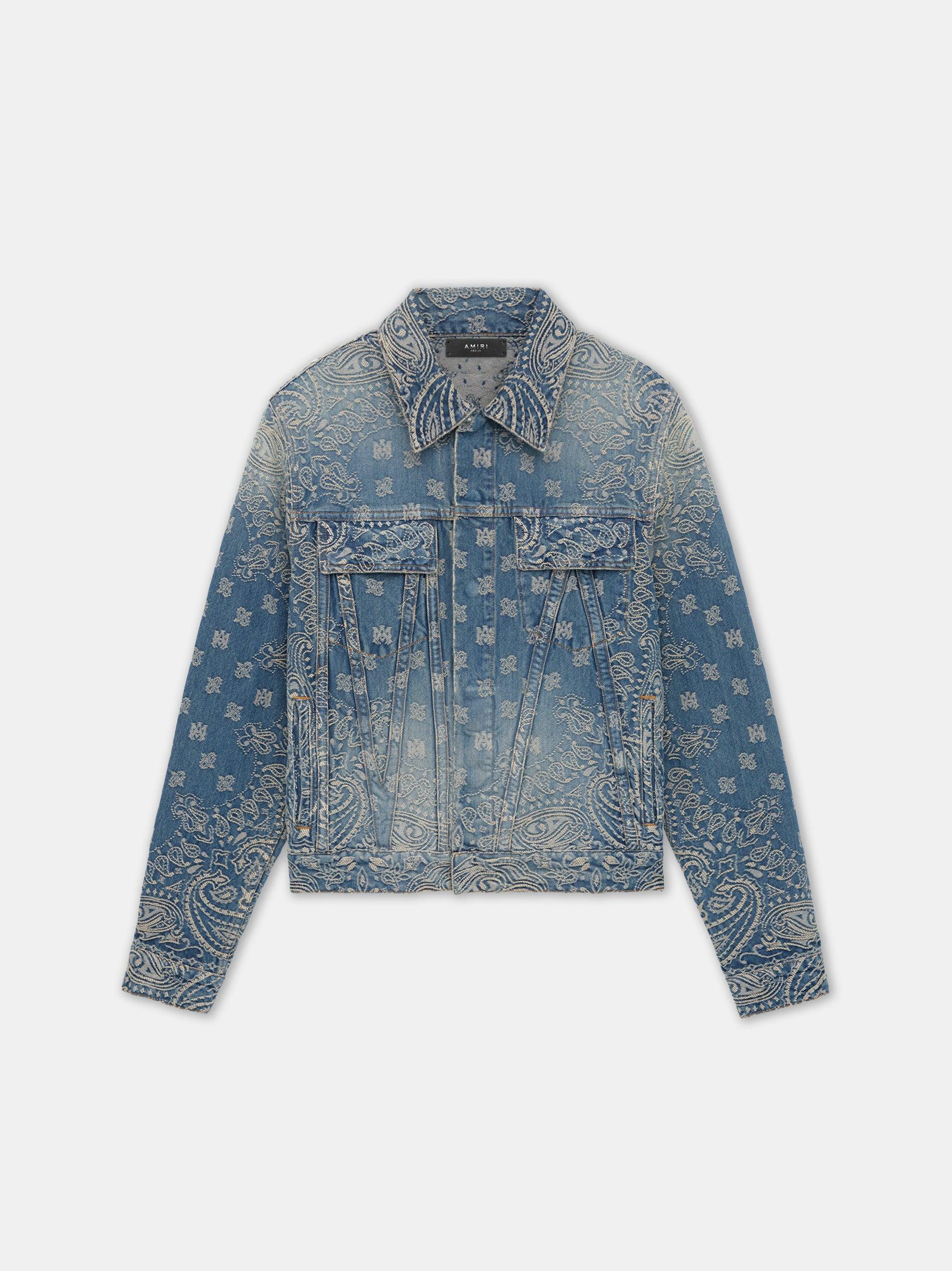 BANDANA JACQUARD MA TRUCKER JACKET - Dark Indigo Male Product Image