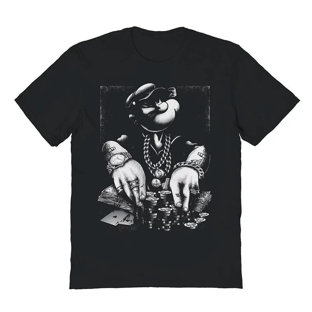 Mens Popeye Gambling Graphic Tee Product Image