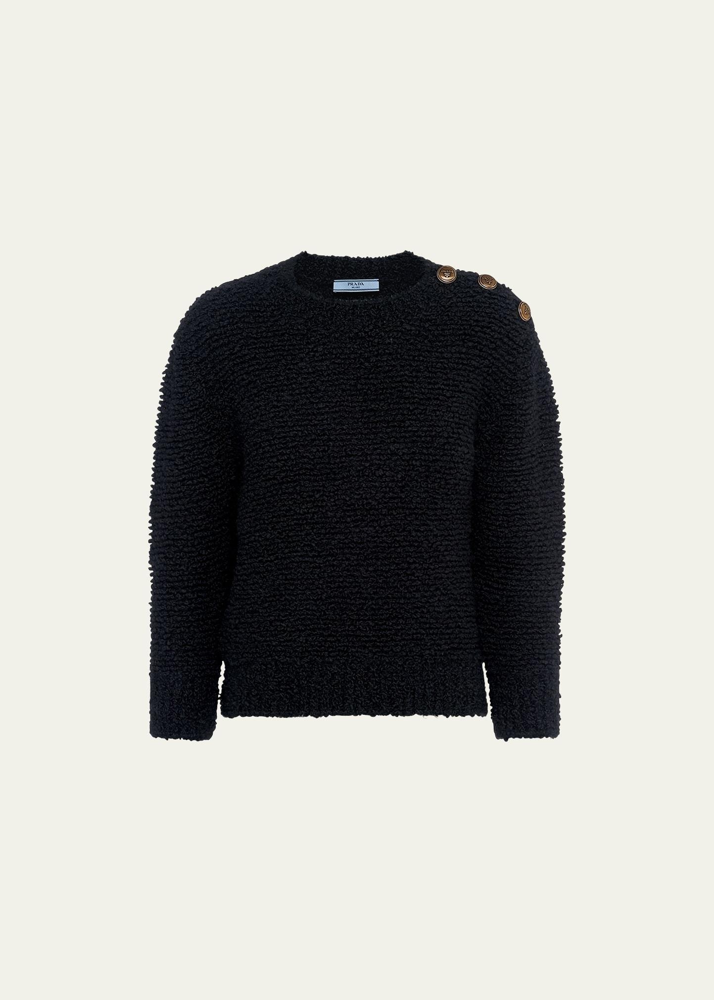 Womens Boucl Mohair Crew-Neck Sweater Product Image