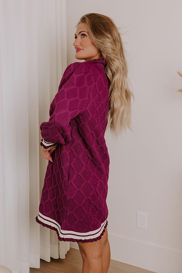 Charming Glance Knit Mini Dress in Orchid Product Image