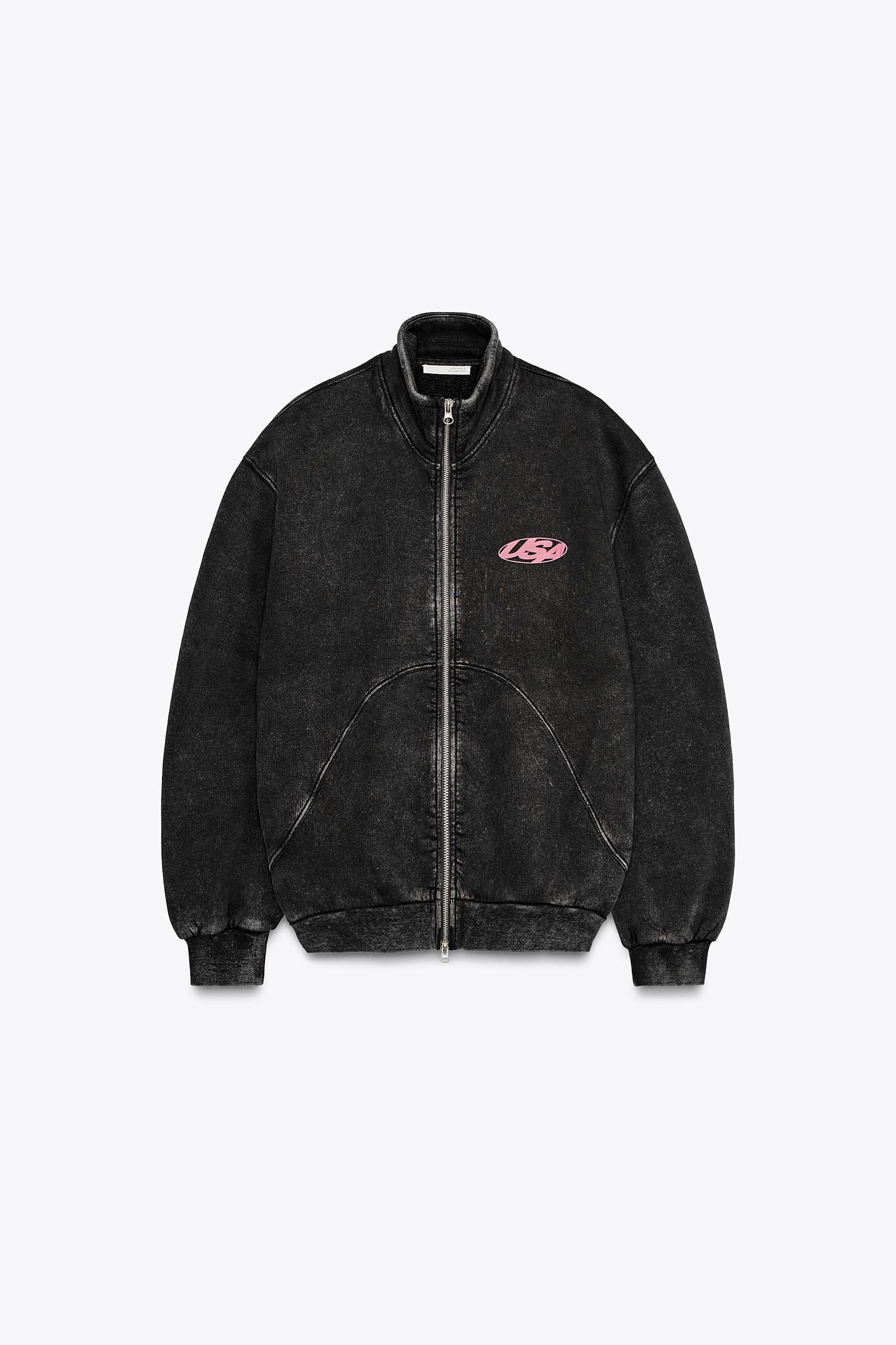 WASHED EFFECT TEXT SWEATSHIRT Product Image