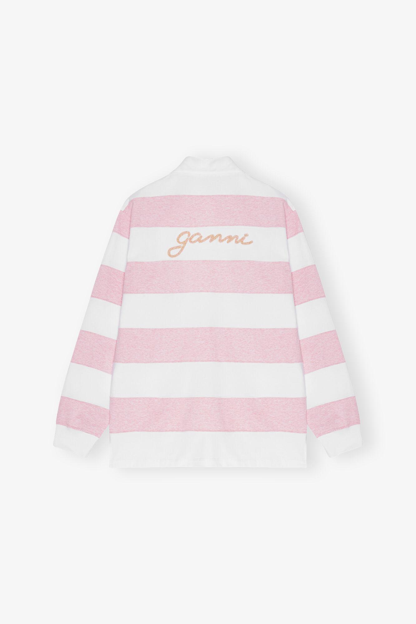 Striped Heavy Cotton Polo Shirt Product Image