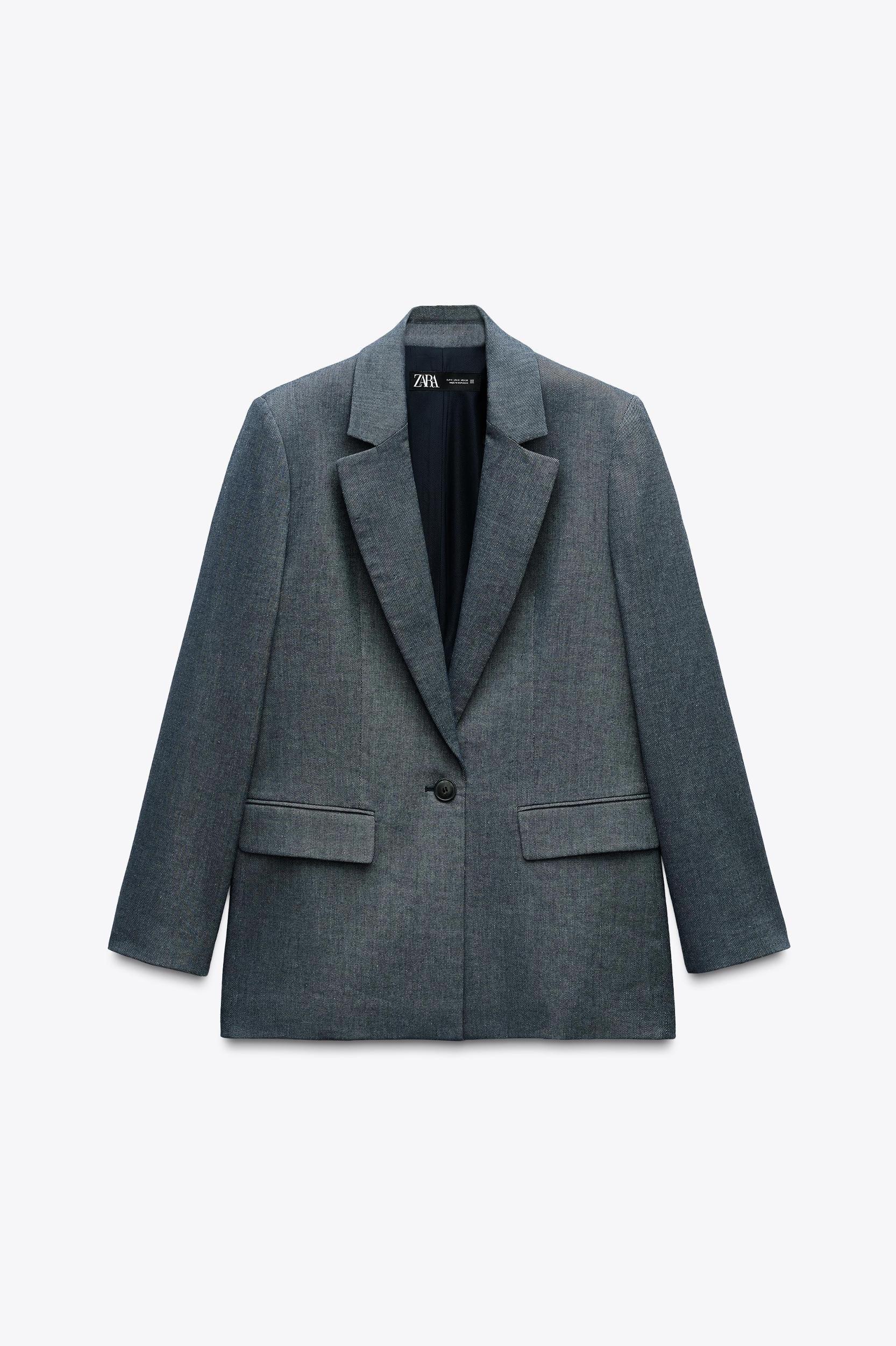 STRAIGHT CUT SHOULDER PAD BLAZER Product Image