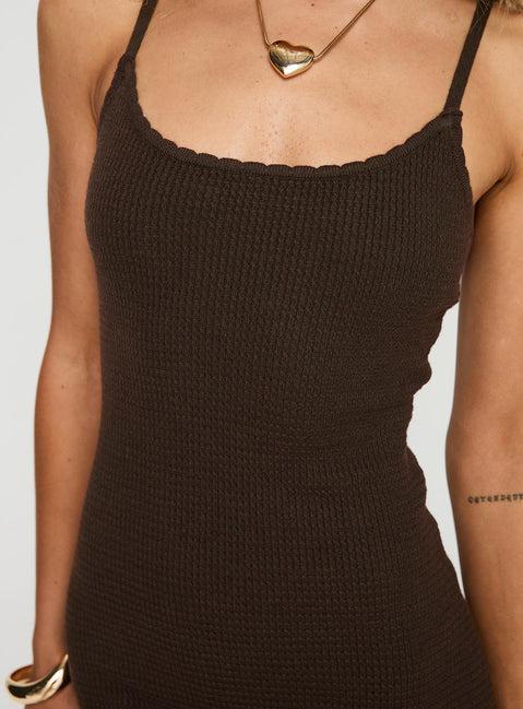 Kattan Maxi Dress Chocolate Petite Product Image