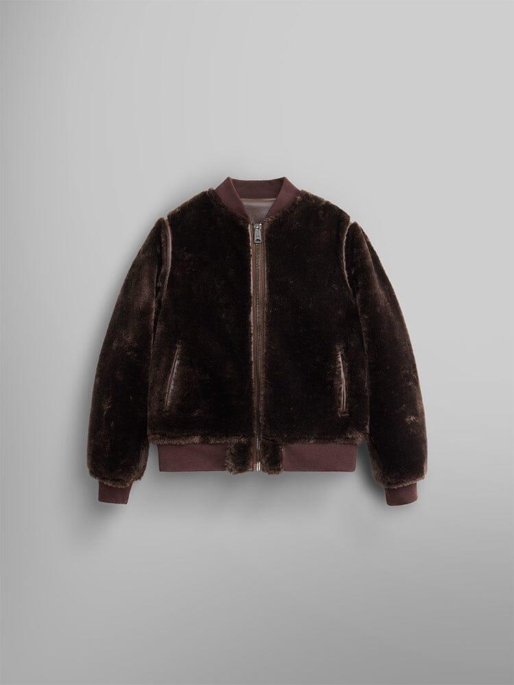 WOMEN'S REVERSIBLE FAUX LEATHER MA-1 BOMBER JACKET Female Product Image