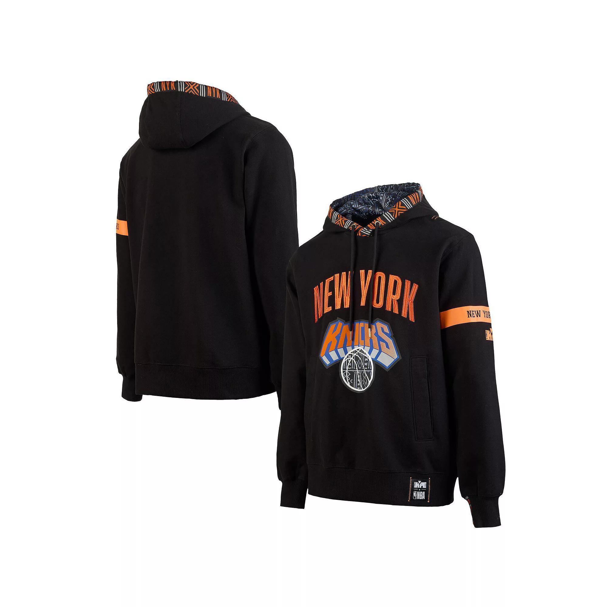 Men's NBA x Two Hype  Black New York Knicks Culture & Hoops Collection Premium Pullover Hoodie, Size: Large Product Image