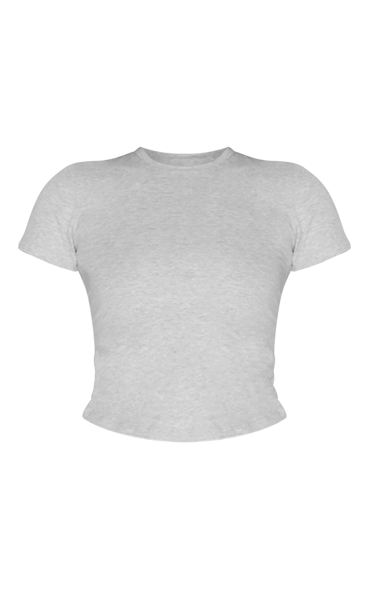 Ash Grey Marl Ultimate Sculpt Longline Short Sleeve Gym Top Product Image