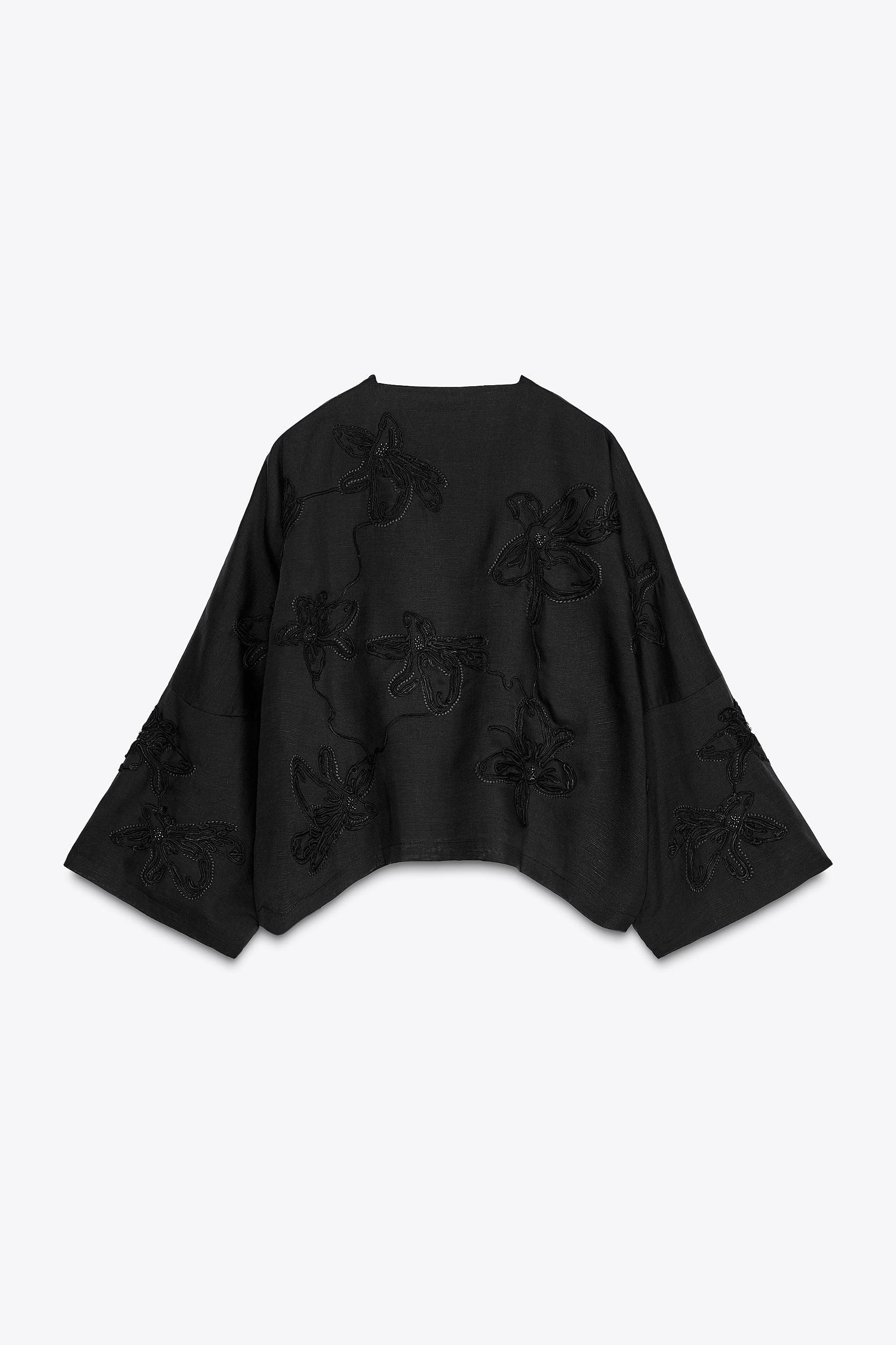 BEADED FLORAL KIMONO Product Image