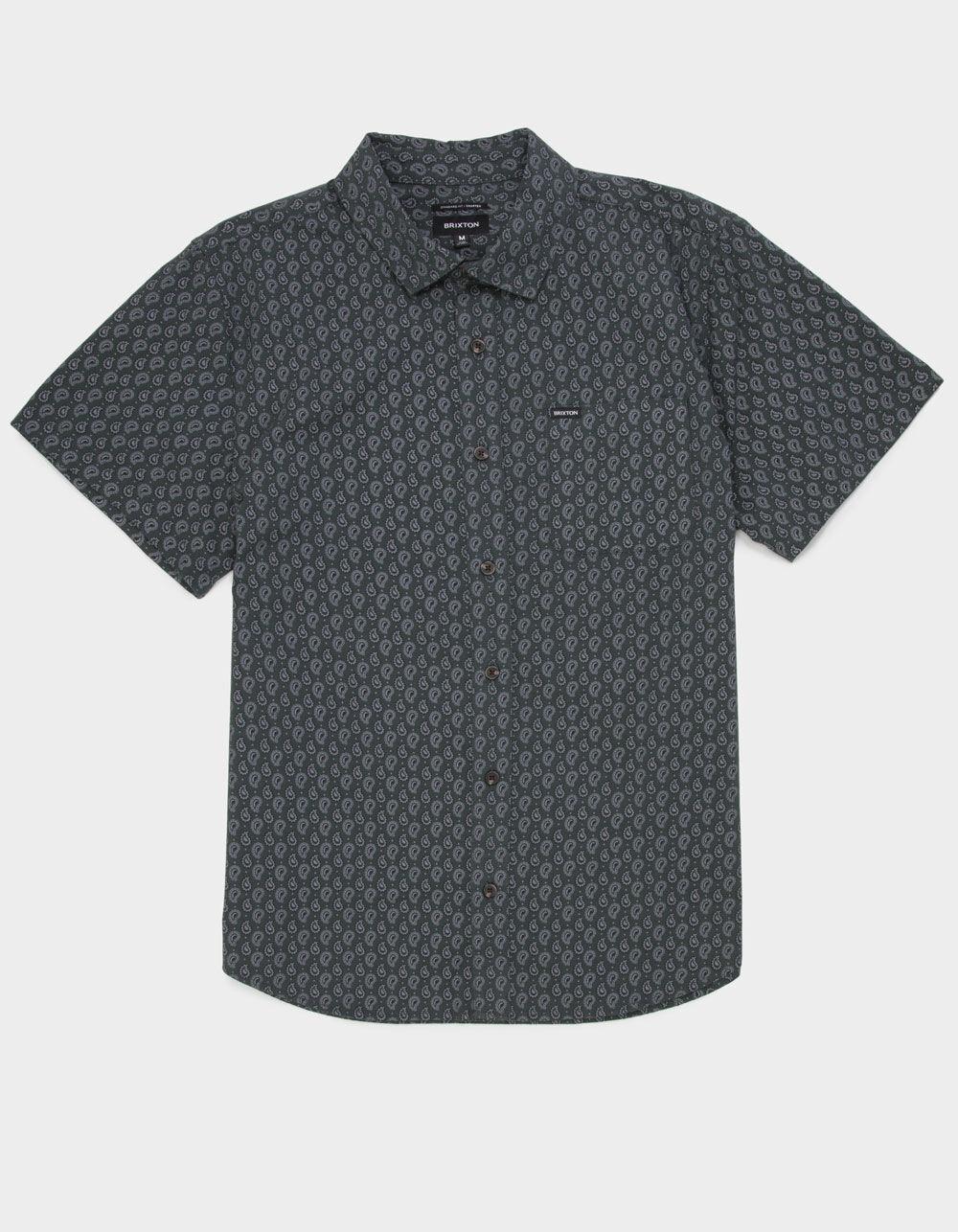 BRIXTON Charter Print Mens Button Up Shirt - BLACK Product Image