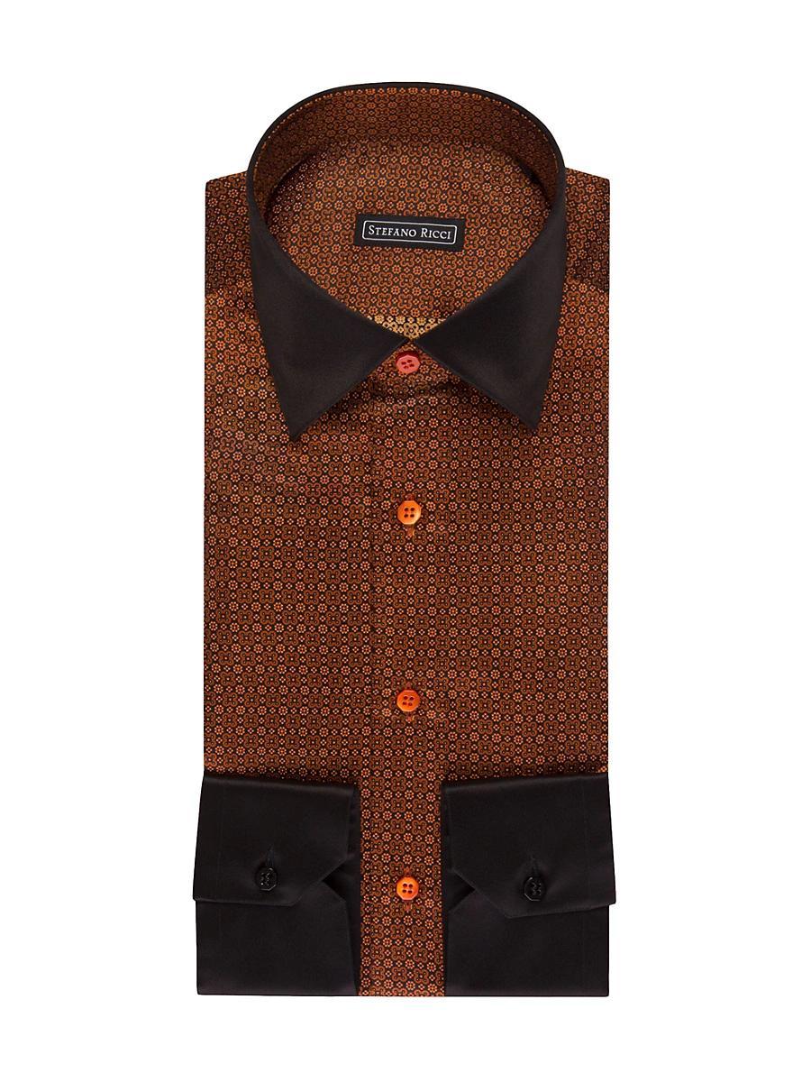 Mens Handmade Silk Dress Shirt Product Image