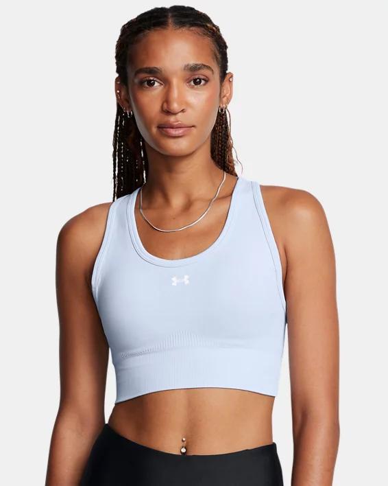 Women's Under Armour Vanish Seamless Medium-Impact Mid Sports Bra, Size: XS, White Product Image