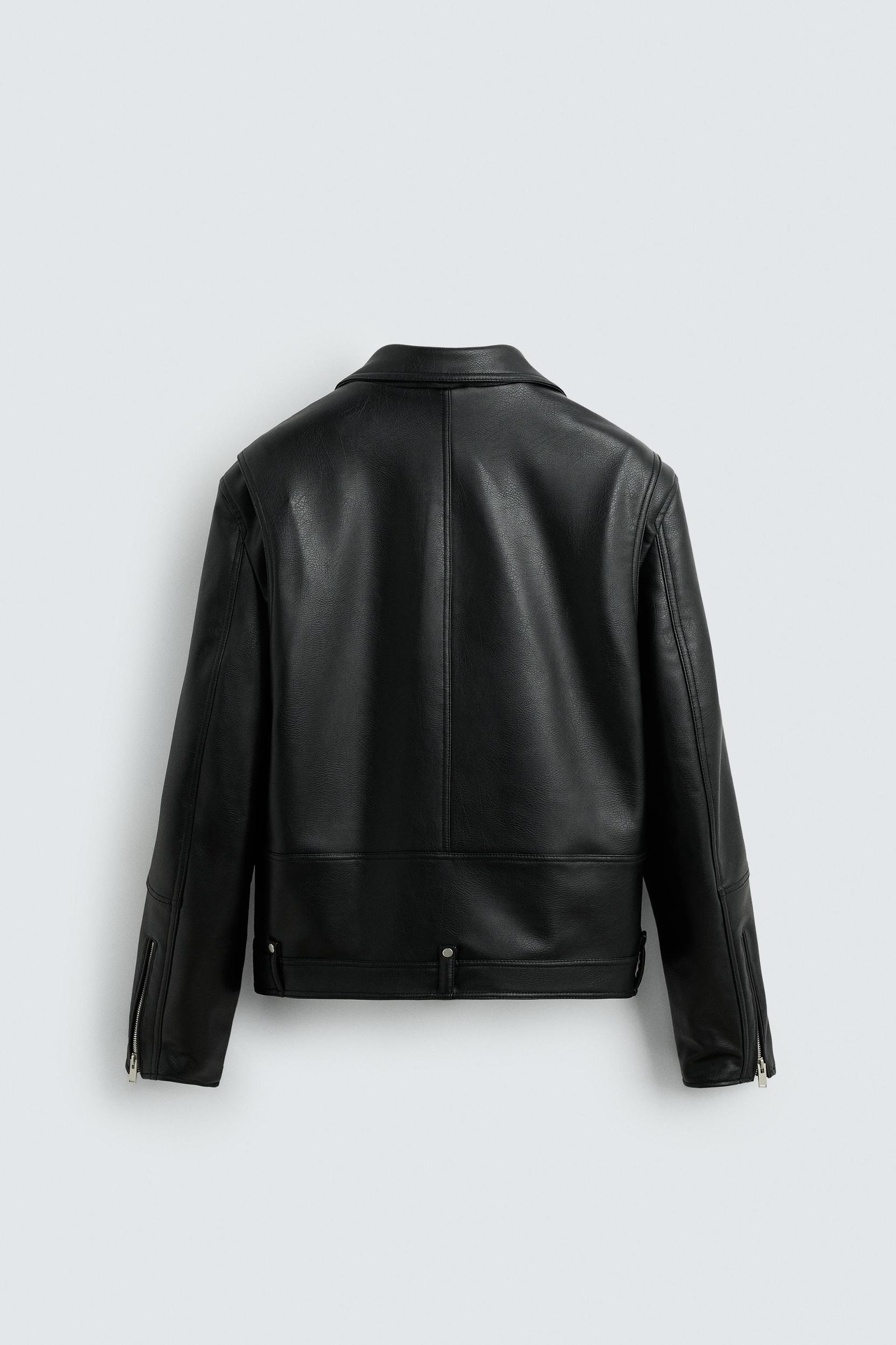 FAUX LEATHER BIKER JACKET Product Image