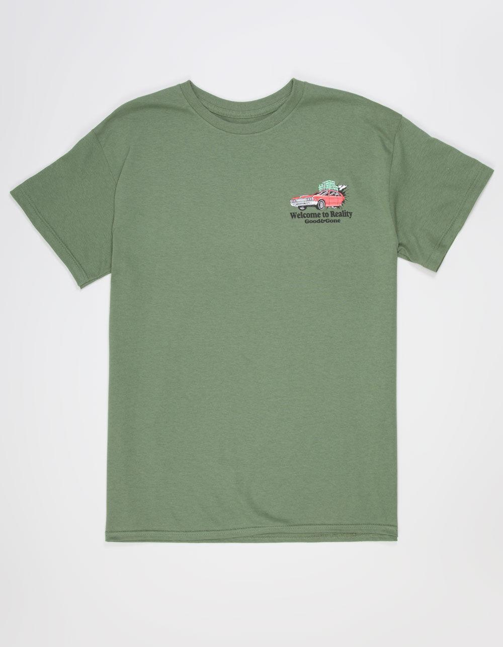 GOOD & GONE Reality Mens Tee - GREEN Product Image