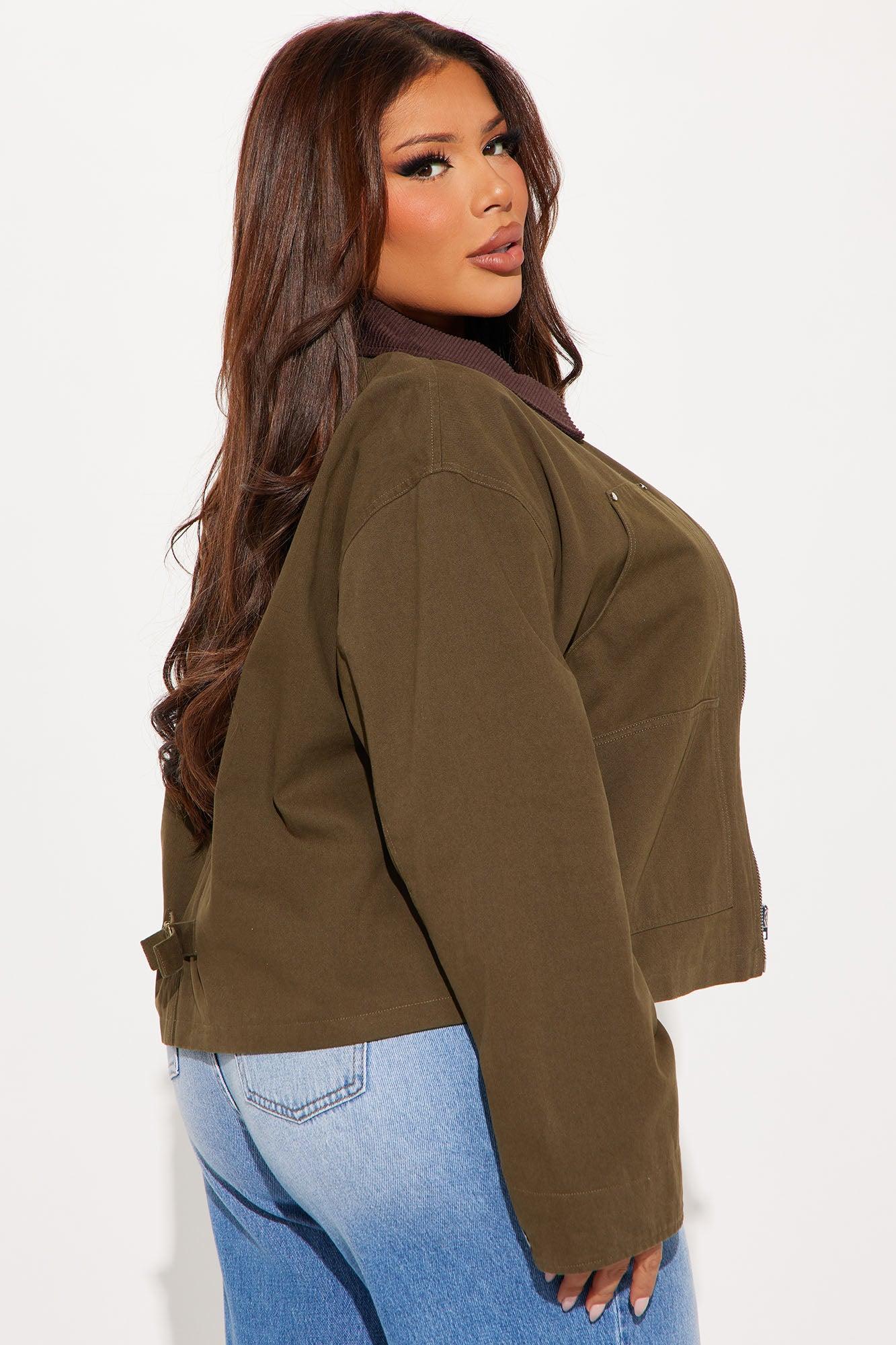 Joelle Barn Jacket - Olive Product Image