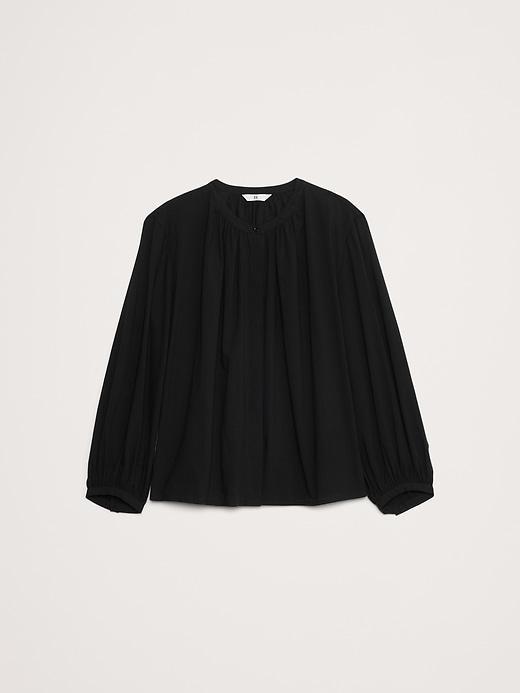 Cotton Voile Shirred Blouse Product Image