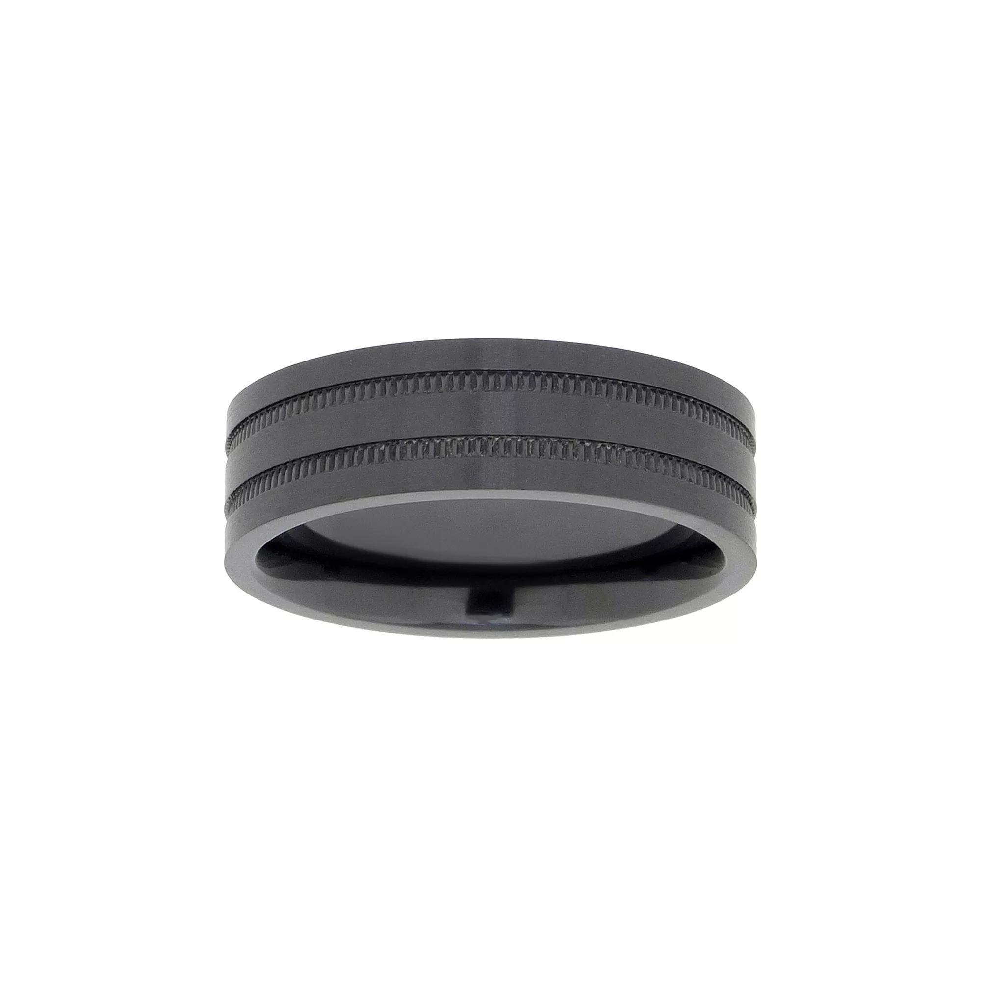 Men's LYNX Black Zirconium Ring, Size: 9 Product Image