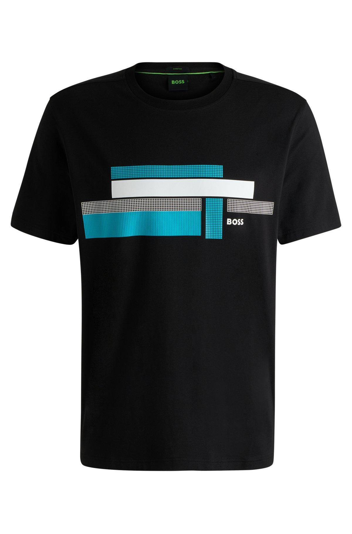 Relaxed-fit T-shirt in stretch fabric with logo artwork Product Image