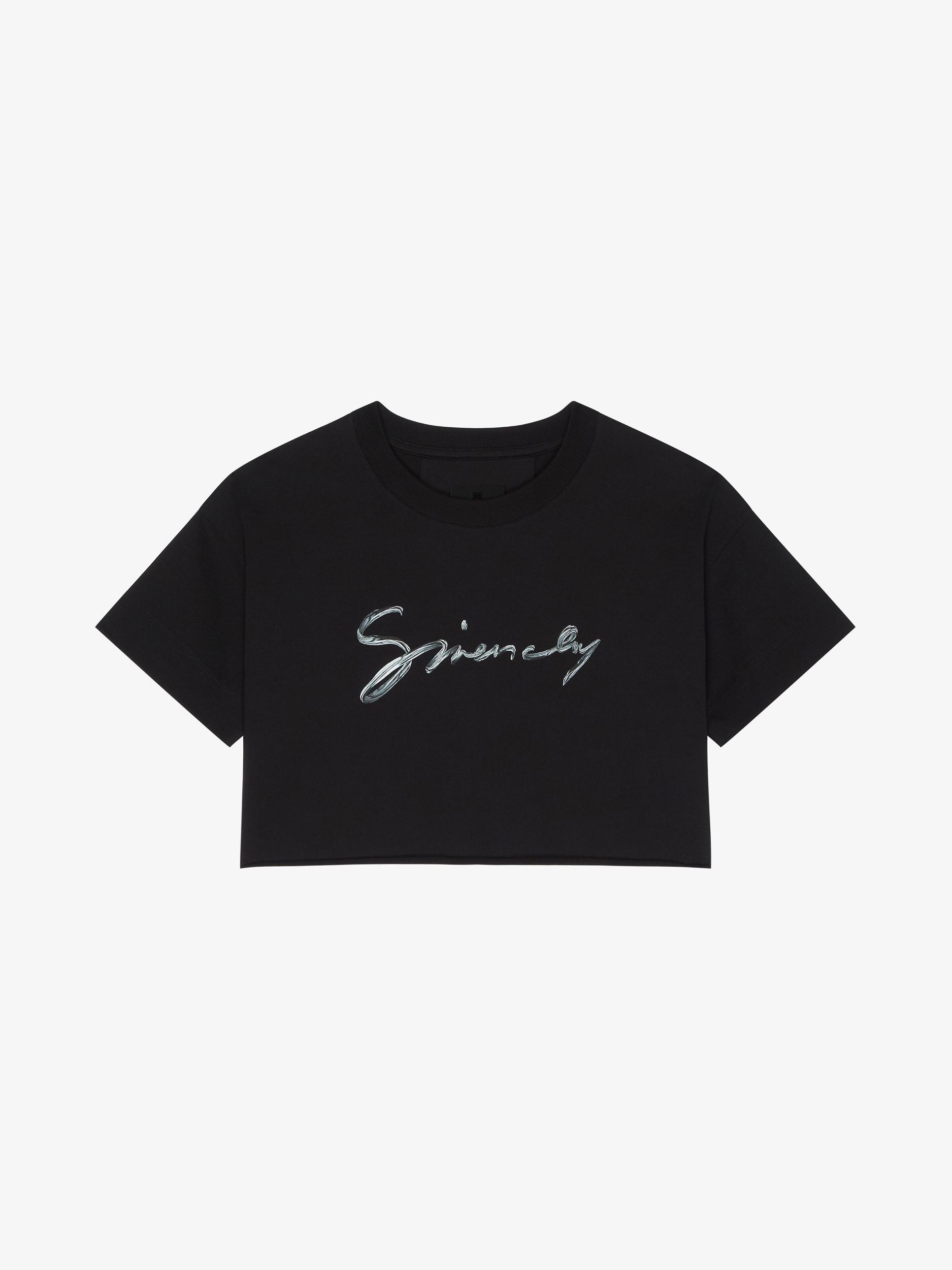 GIVENCHY cropped t-shirt in cotton Product Image