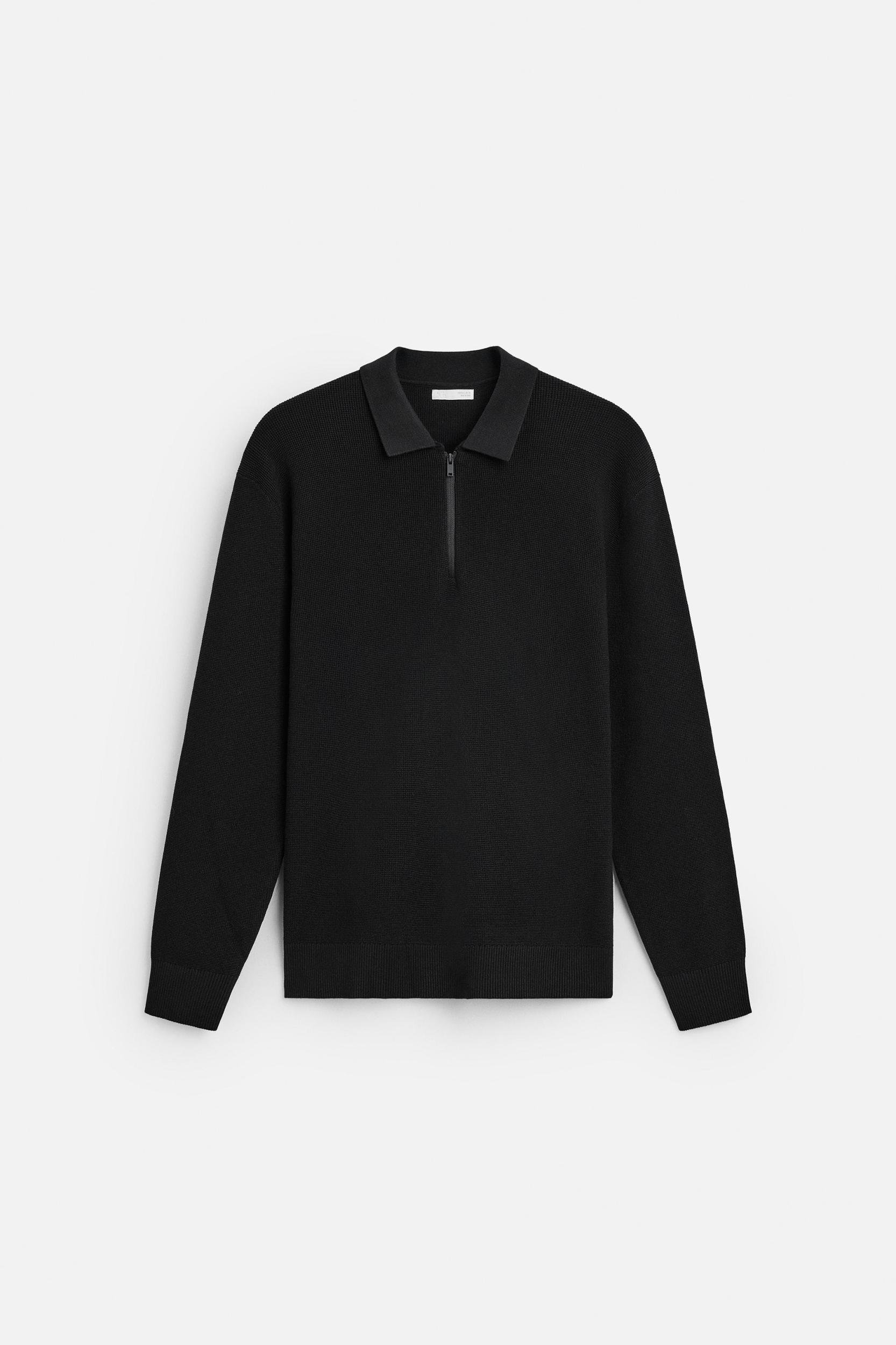 QUARTER ZIP KNIT POLO Product Image