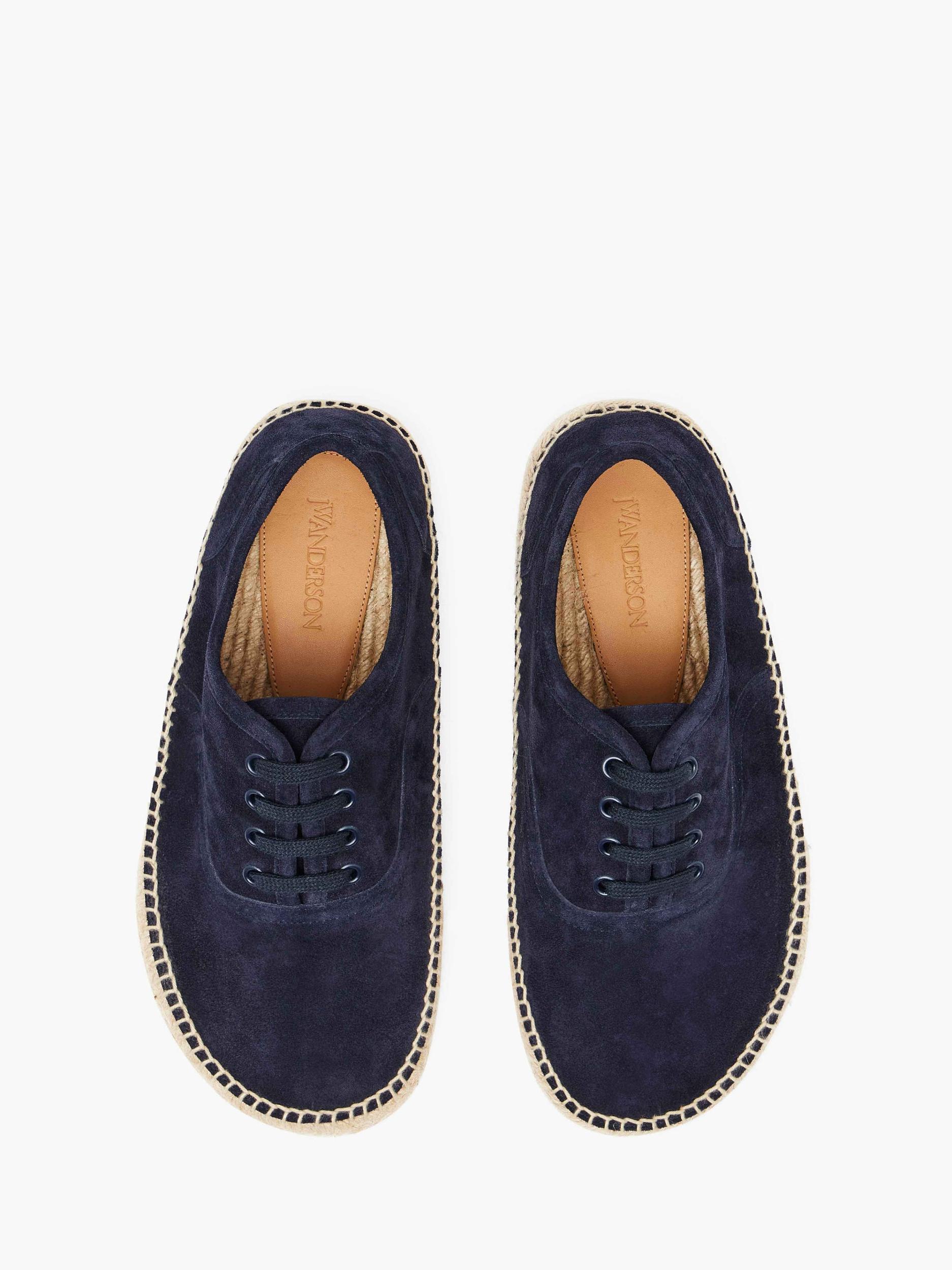 SUEDE LACE-FRONT PLATFORM ESPADRILLE Product Image