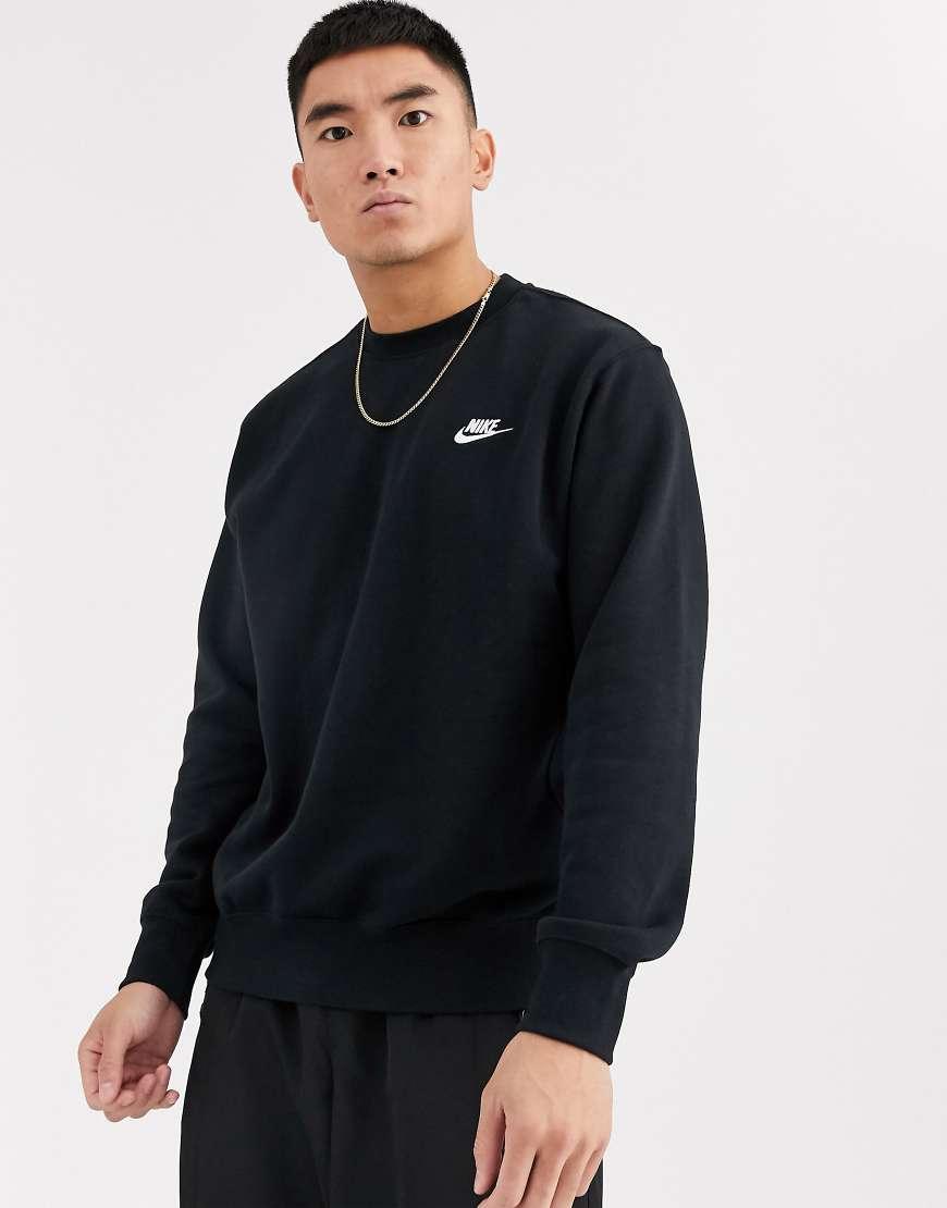 Men's Nike Club Fleece Crew, Size: Large, Dark Gray Grey Product Image