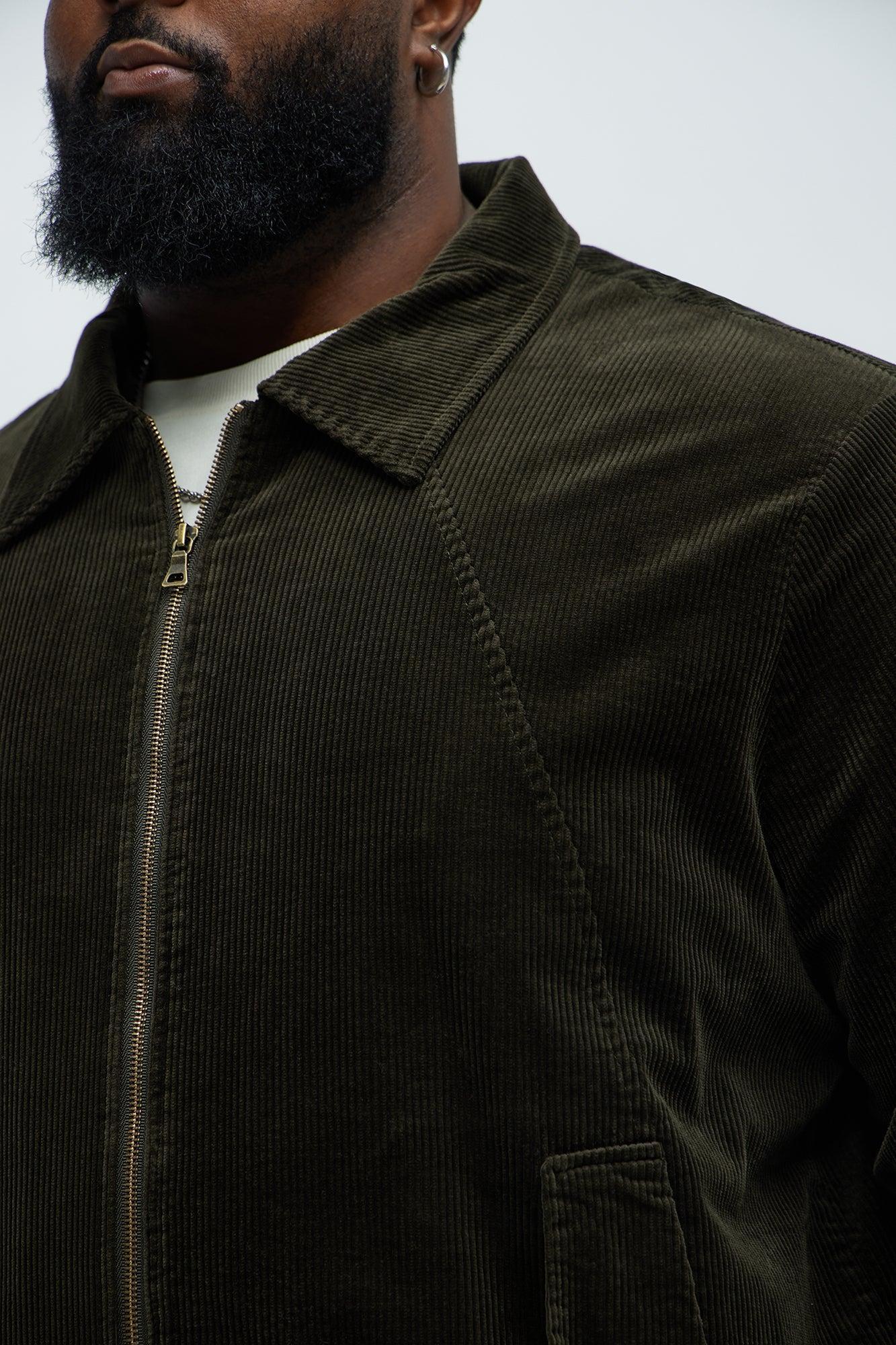 Anderson Corduroy Zip Jacket - Green Product Image