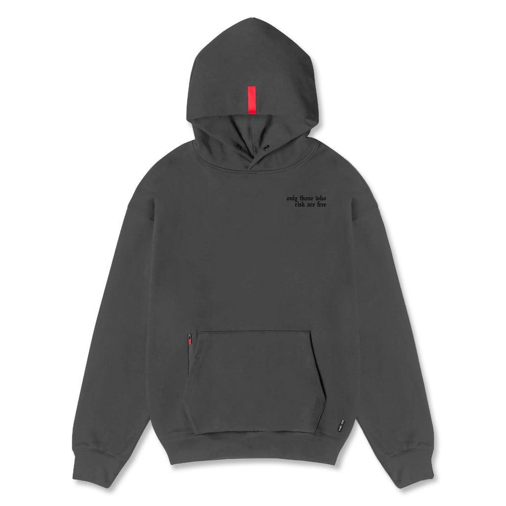 0874. Tech-Terry™ Zip Pocket Hoodie  -  Space Grey/Black "Brush Wings/ASRV" Product Image