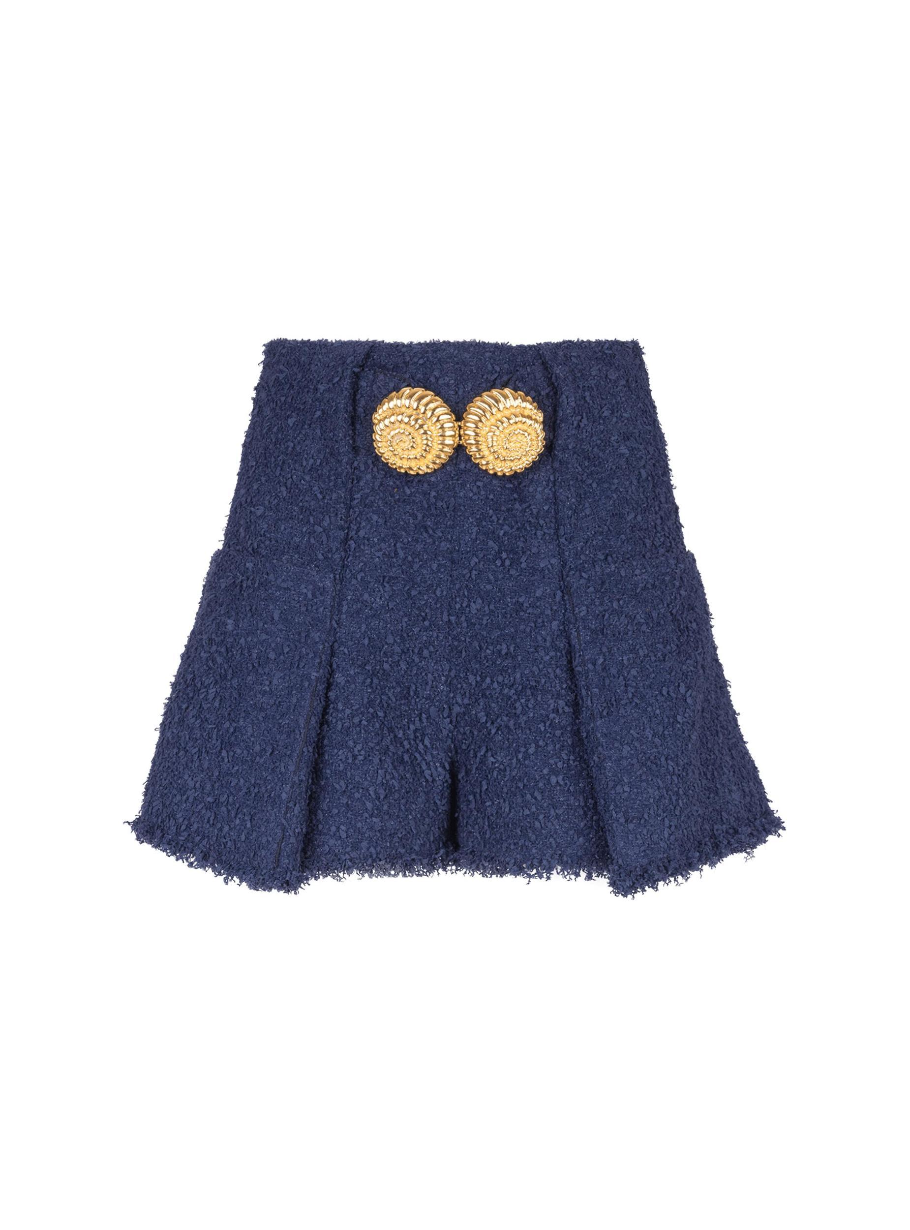 Belted tweed shorts with Snail buttons Product Image