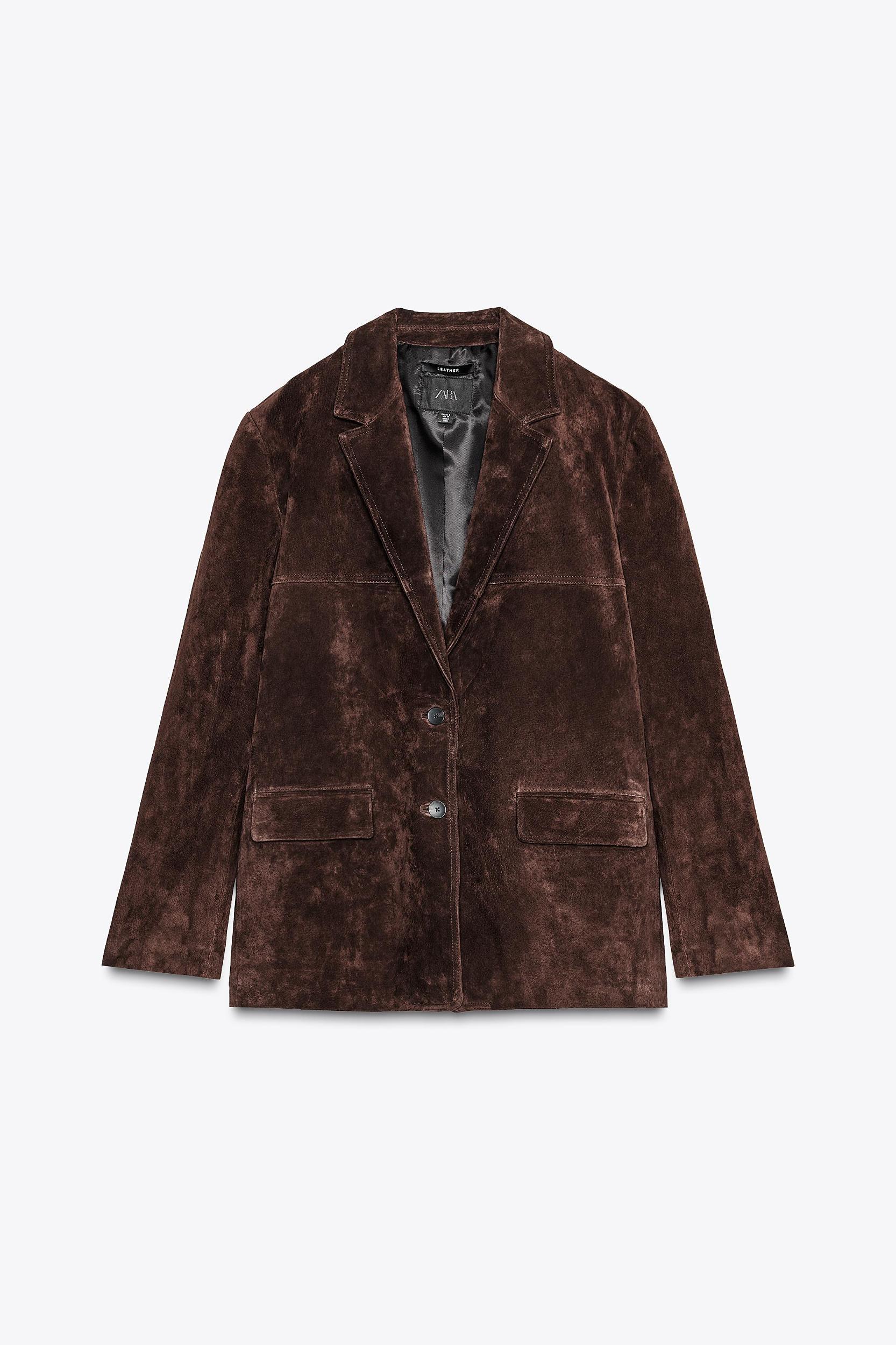 LEATHER SUEDE BLAZER Product Image