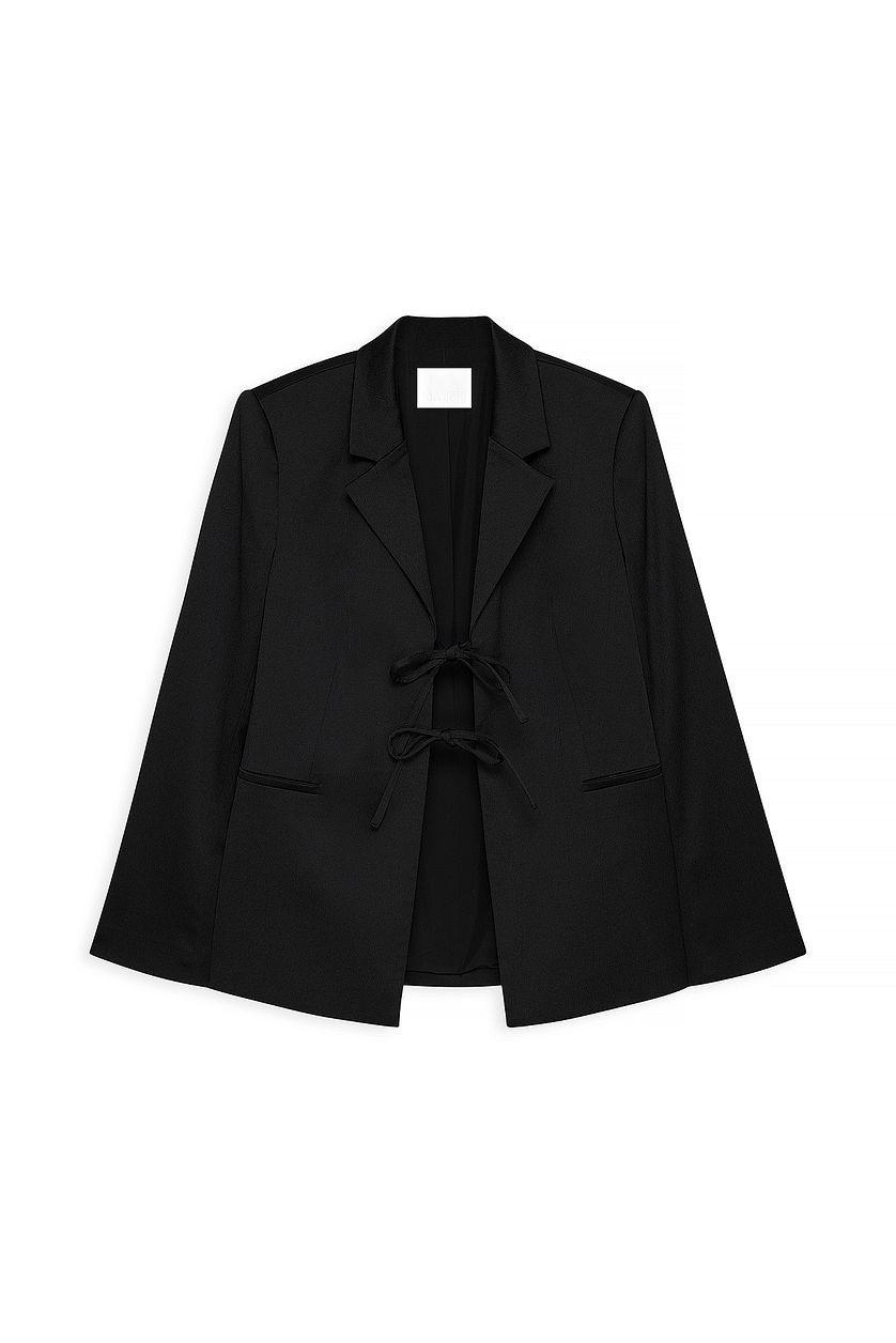 Regular Structured Tie Front Blazer Product Image