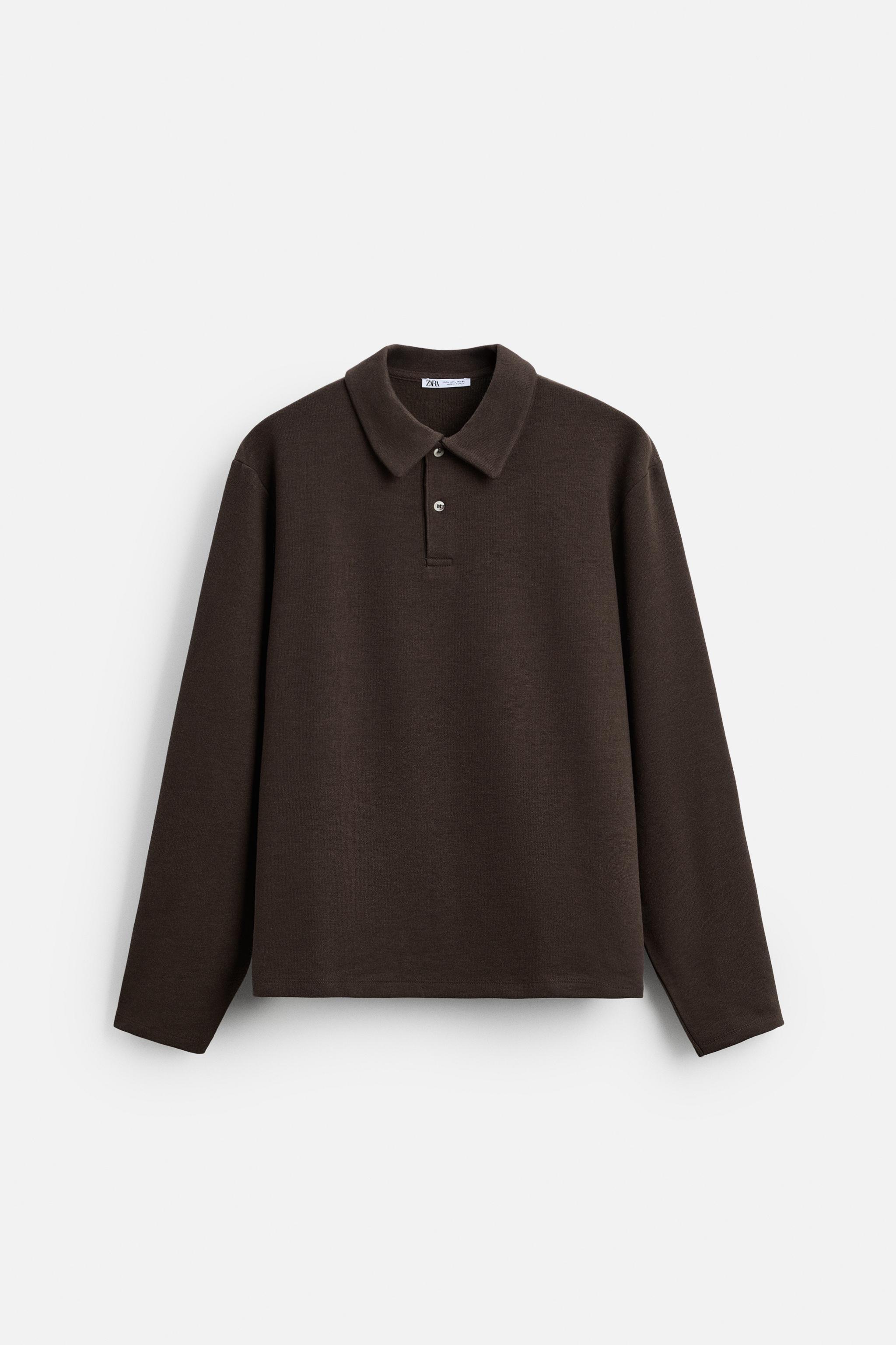BRUSHED INTERLOCK POLO SHIRT Product Image