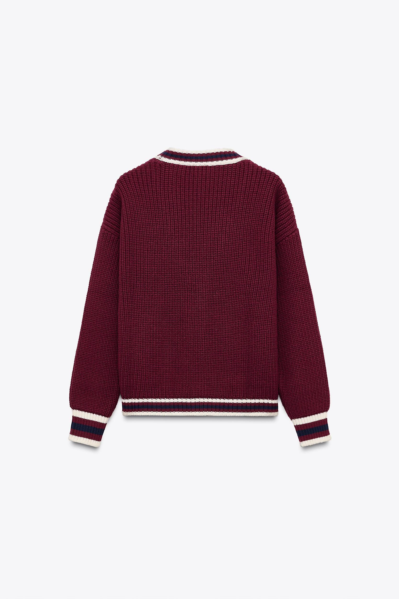 KNIT JACKET WITH PIPING Product Image