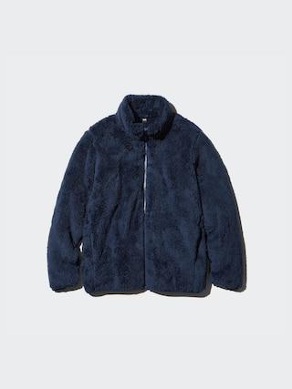 Womens Fluffy Yarn Fleece Full-Zip Jacket Navy XS UNIQLO US Product Image