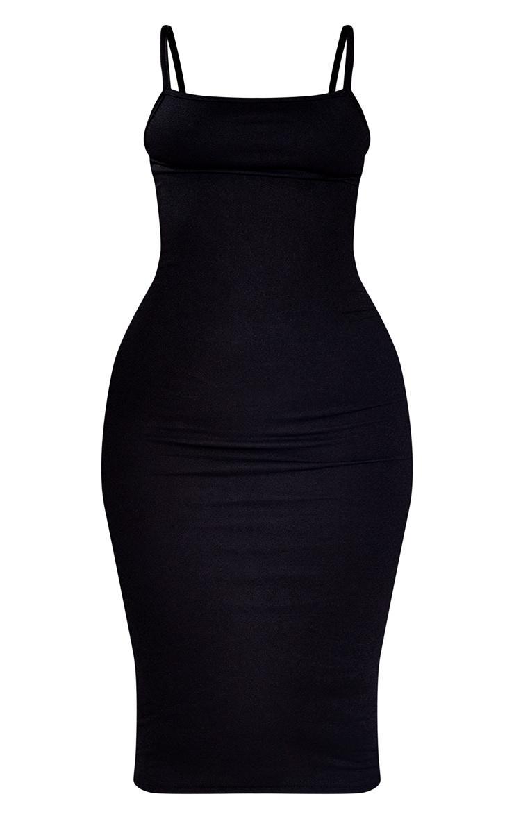 Petite Black Strappy Midi Dress Product Image